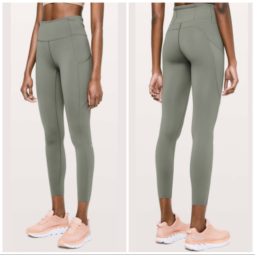 Lululemon Fast & Free Tight 25” Grey Sage, 8